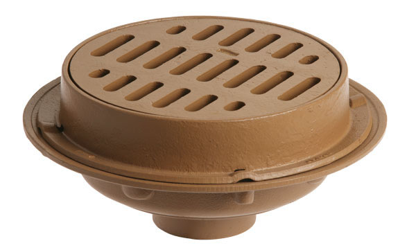 Medium Duty Floor Drains with 12" Round Tops