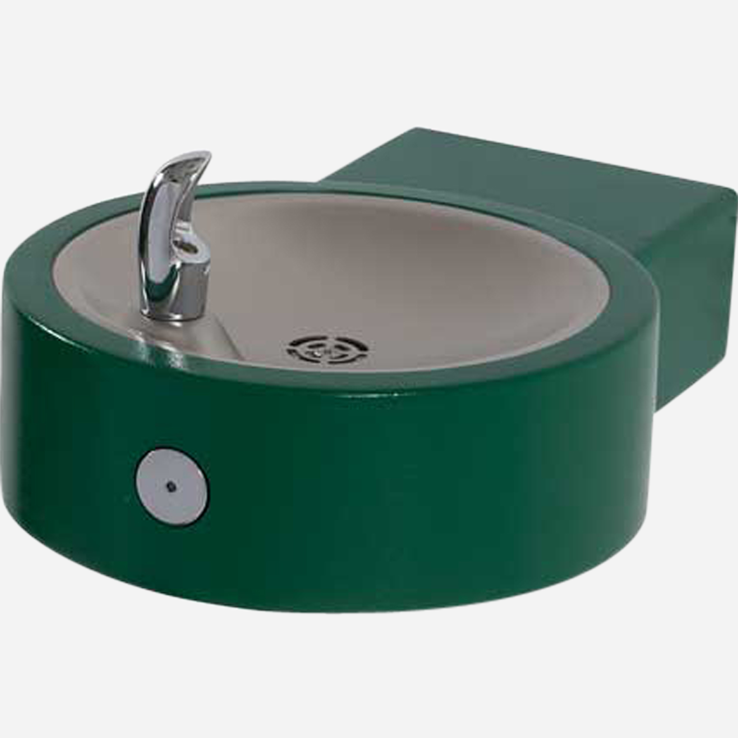 Round Stainless Steel Wall-Mounted Drinking Fountain