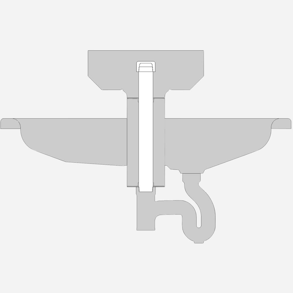 Option: Column Arranged to Receive 1-1/2" Pipe Brace