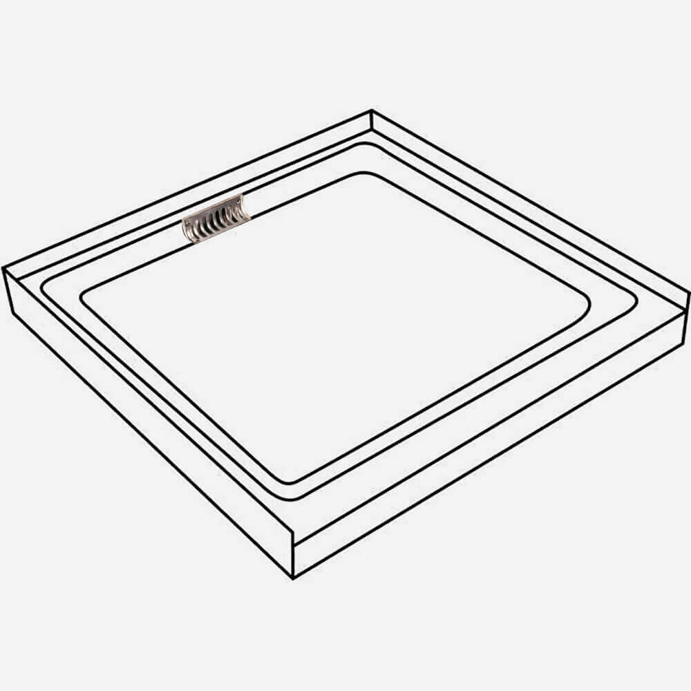 32" x 32" Terrazzo Shower Base, Back Drain, 3-Flange