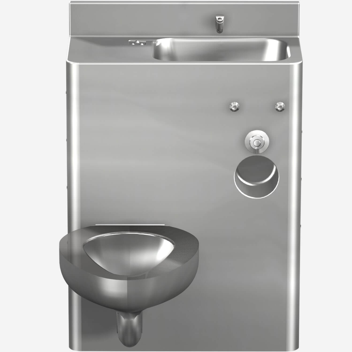 Front Access, 26 Inch Comby with Toilet and Rectangular Lavatory Bowl