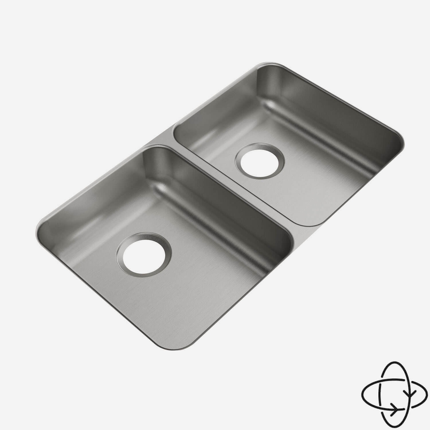 Acorn-Sinks® Stainless Steel ADA Undermount Sink, 31" x 18" (Double Bowl)