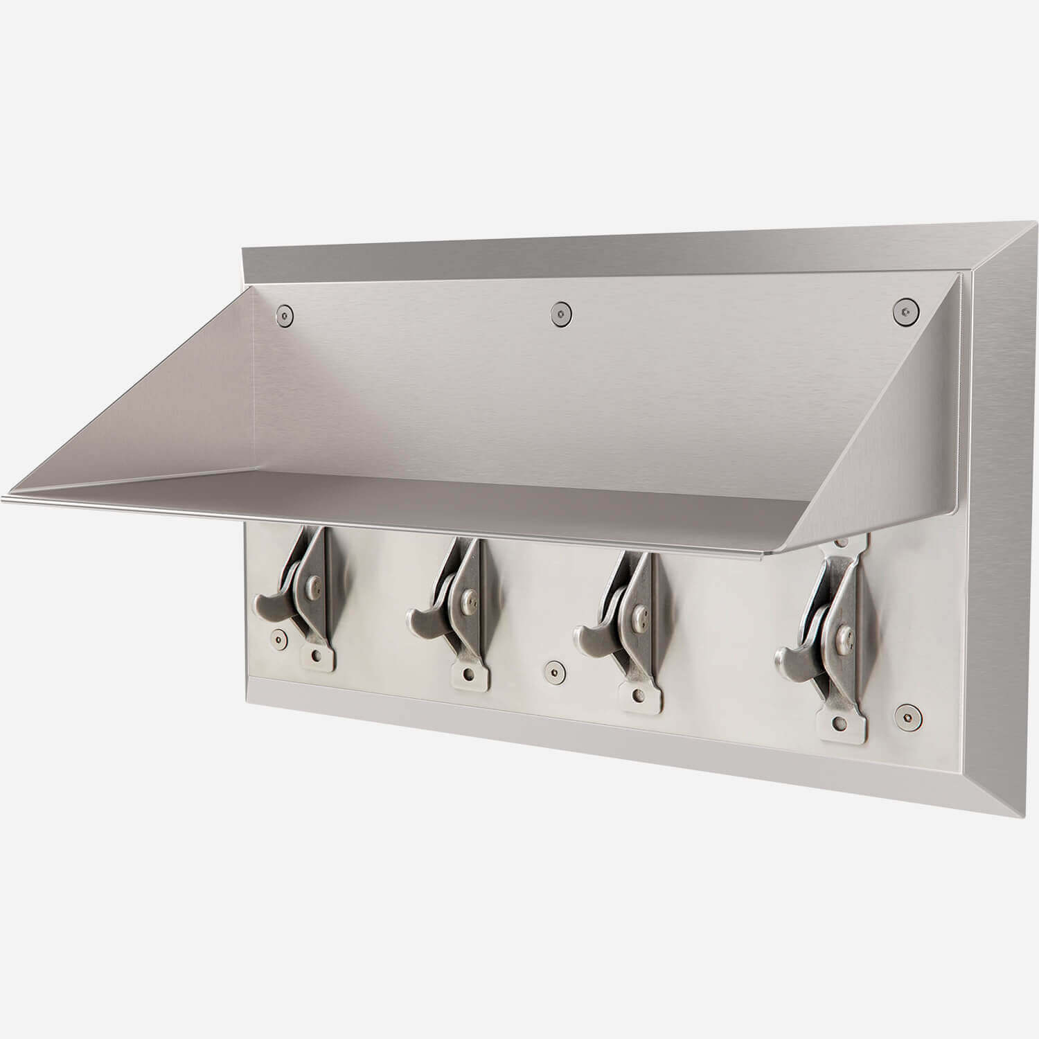 1824-ECH Shelf with 4 Economy Clothes Hooks
