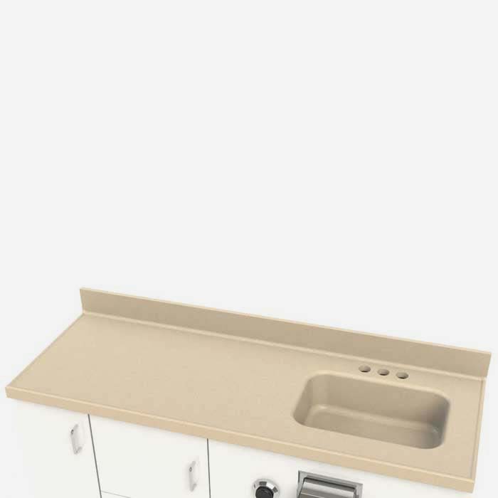 Corian Countertop with Integral Lavy Bowl