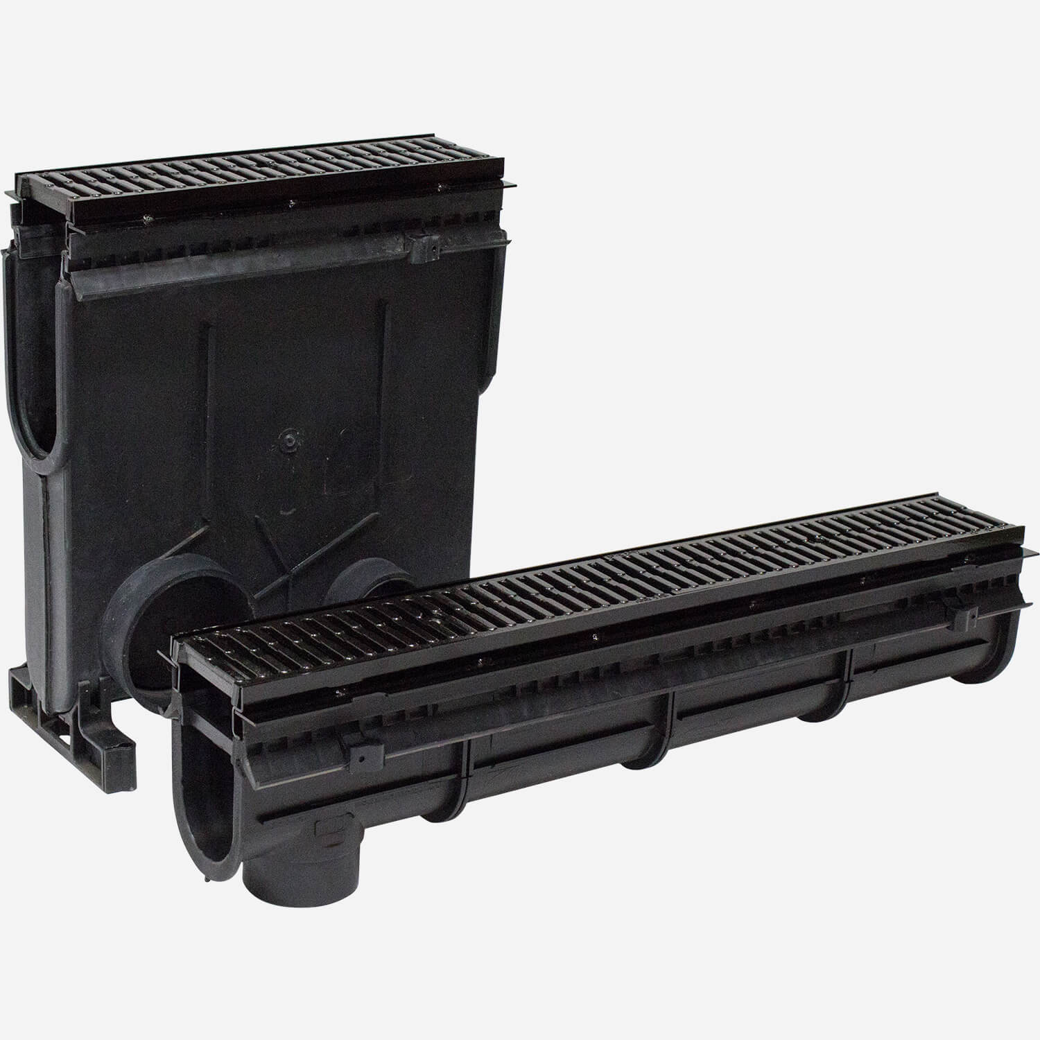 6" Wide Polypropylene Trench Drain System with Steel Frame System for Extra Heavy Applications -  Enviro-Flo® II