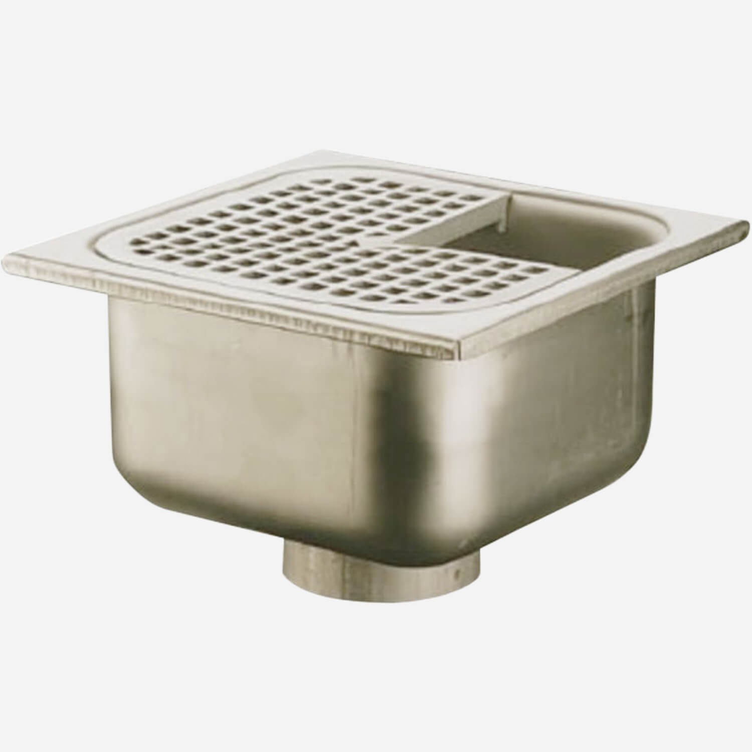 14 Gauge Stainless Steel Floor, Area & Indirect Waste Drains with 12" Square Top