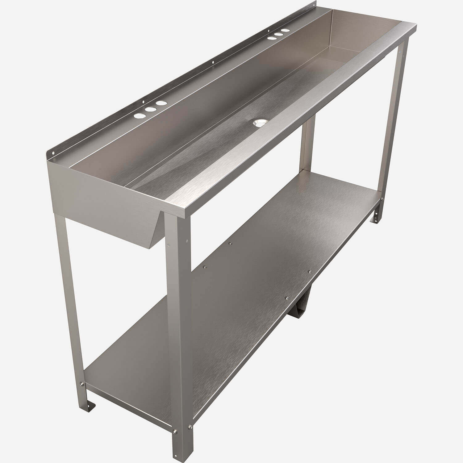 Option: Acorn-Sinks® Four-Leg Frame with Bottom Shelf for Trough Sink