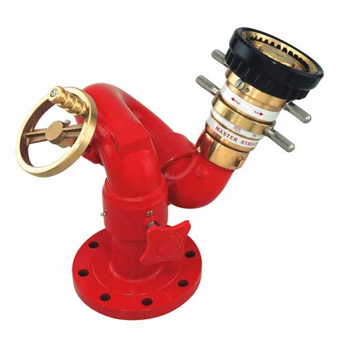 FP10611 Series - 3" Waterway, 1,250 GPM, Brass Round Handle Monitor with Worm Gear