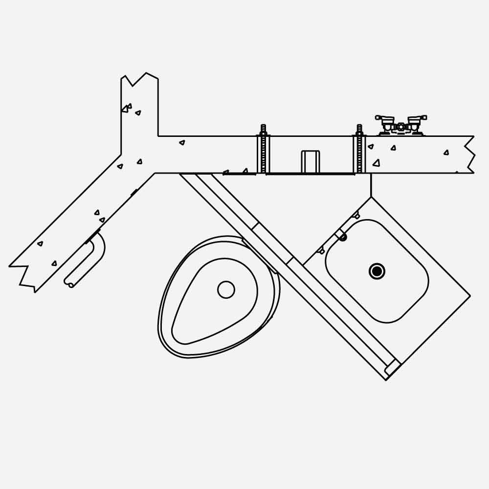 angle left toilet-lavy comby