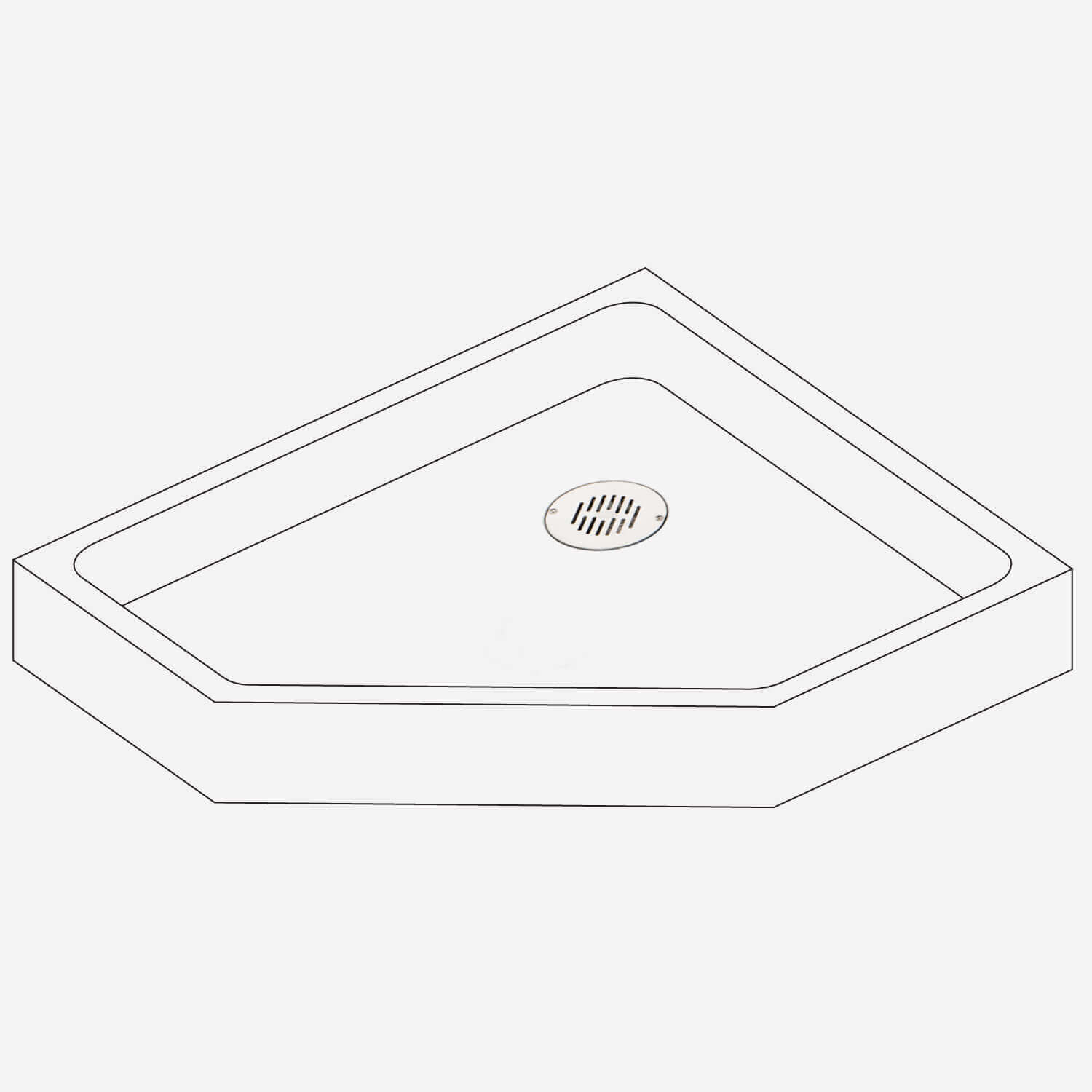 36" x 36" x 6" Neo-Corner Reduced Height Terrazzo Mop Sink