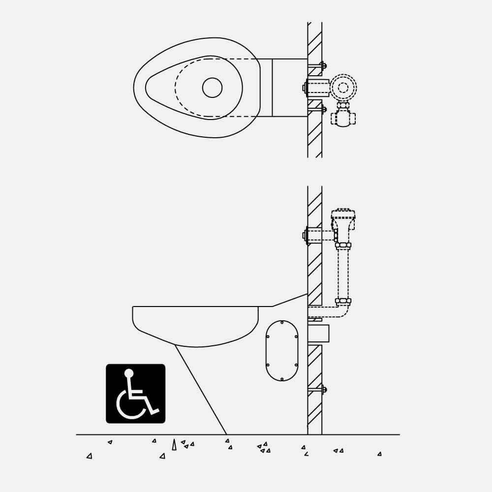 Wall Supply, On-Floor, Wall-Waste, 18