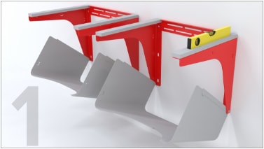 install brackets for solid surface vari-slab