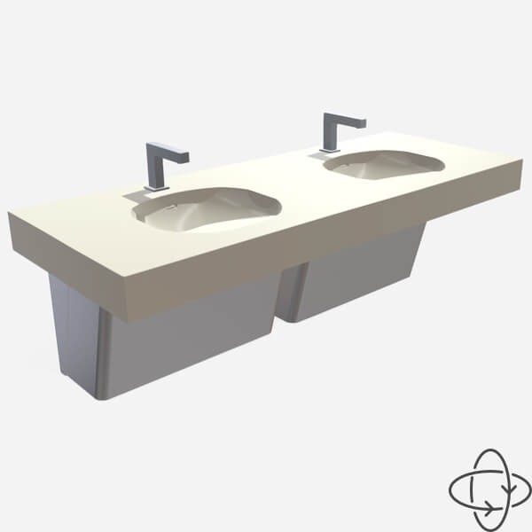 Vari-Slab® Solid Surface Commercial Bathroom Sinks