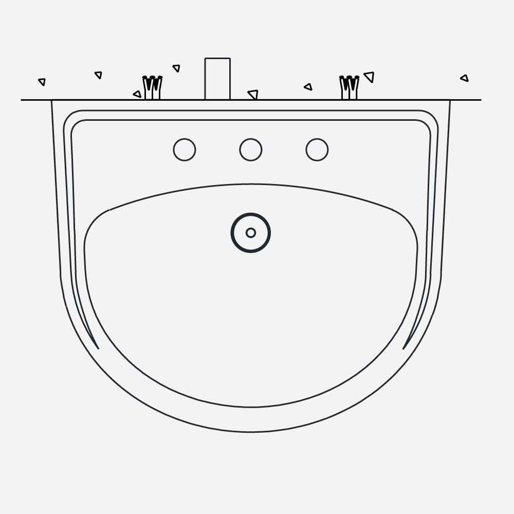 3 holes 8 inch centerset