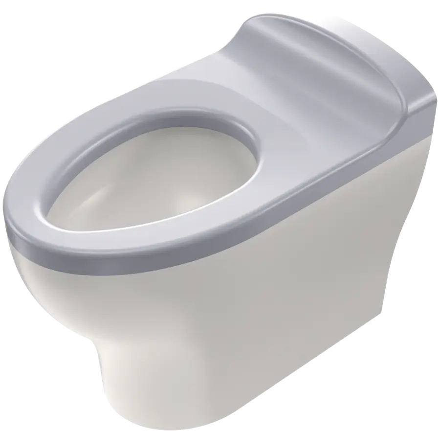 LR2136 solid surface toilet with Moonstone seat