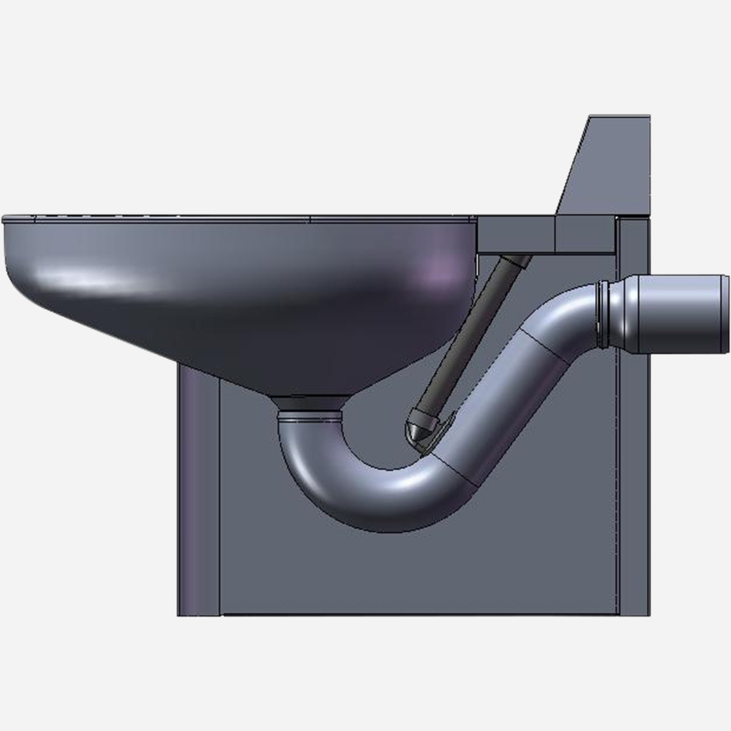Option: 2-3/8 Inch P-Trap with 3 Inch Plain End Waste Outlet