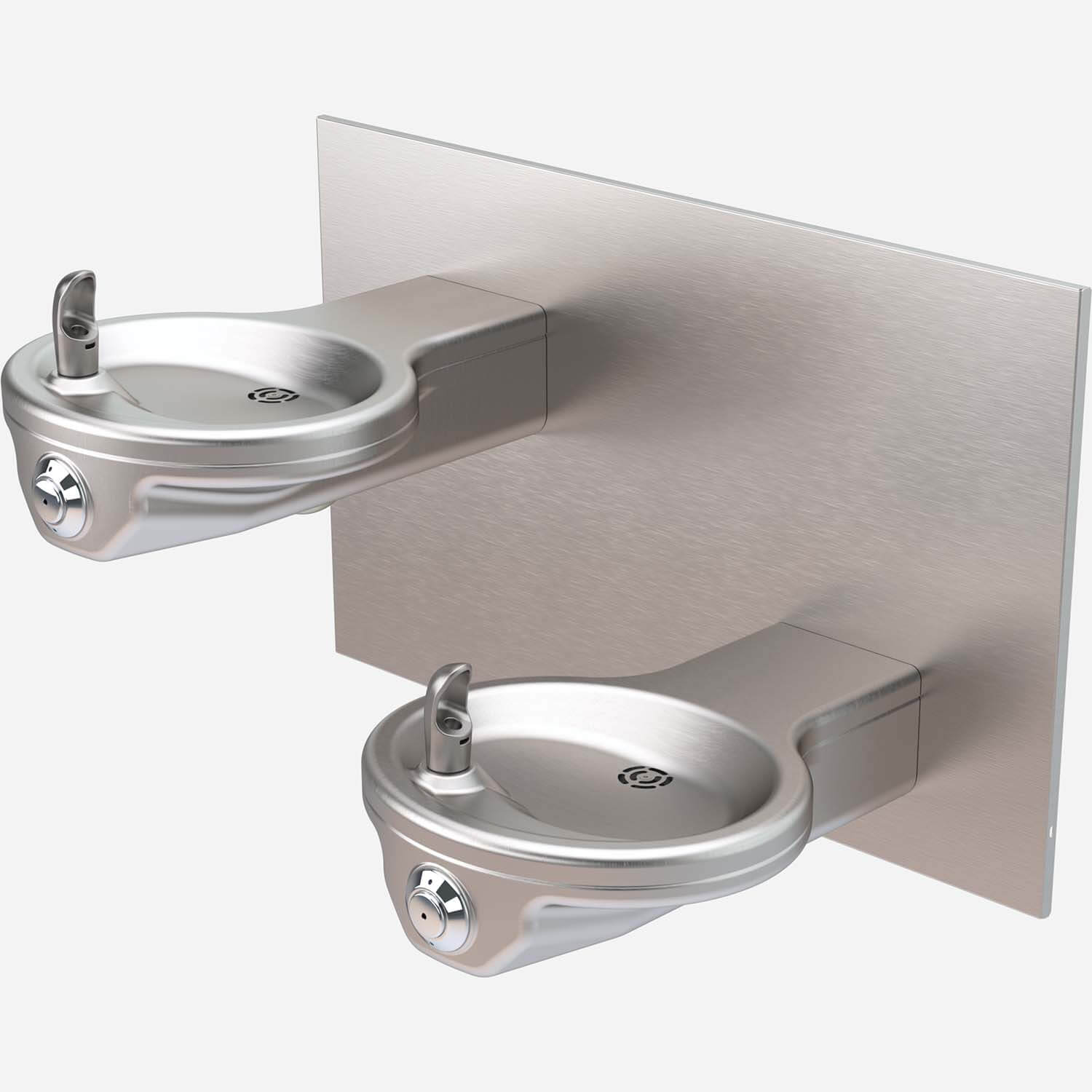 Barrier-Free Oval Bowl Bi-Level Wall Mount Drink Fountain