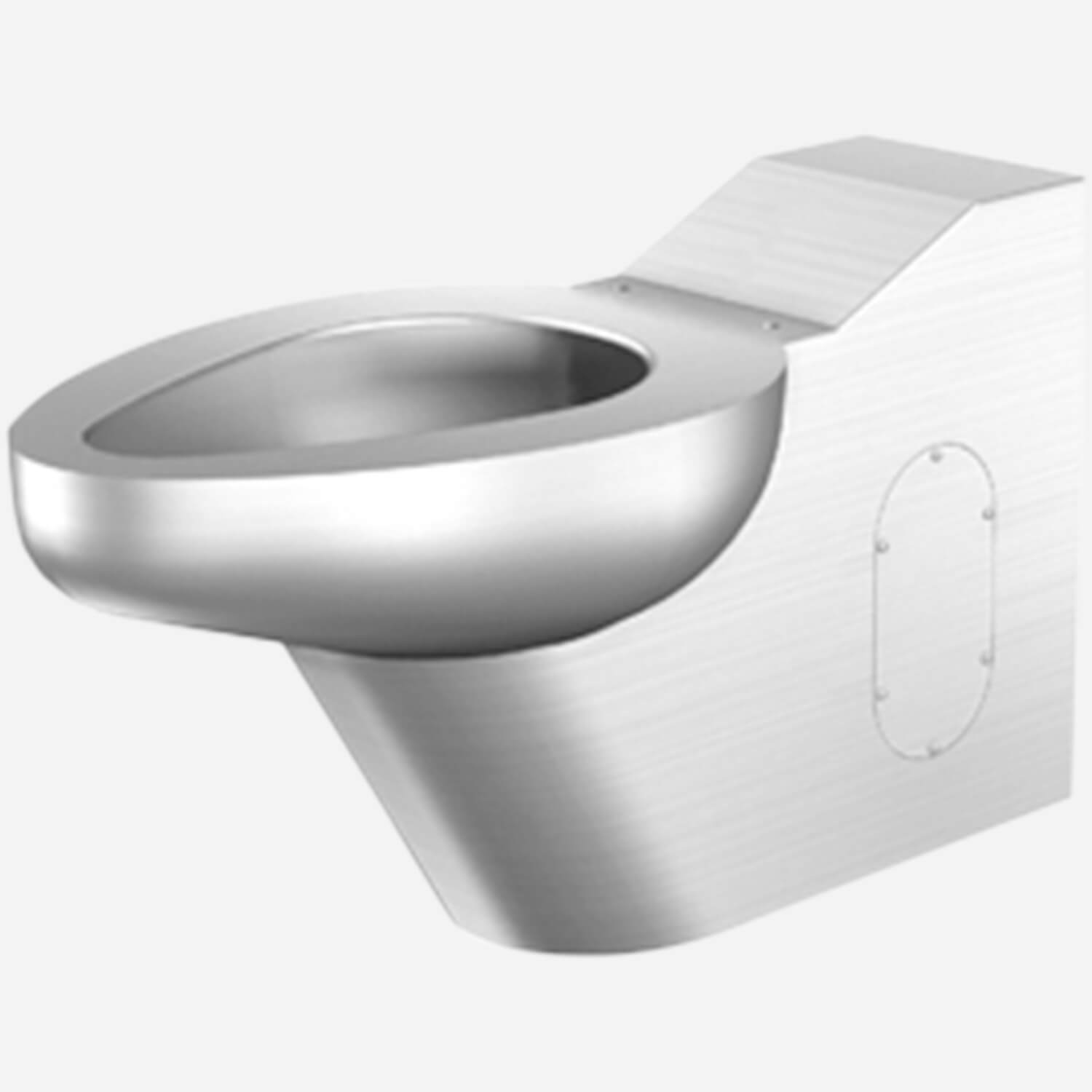 Rear/Front Mount, On/Off Floor, Wall Waste, Siphon Jet, Commercial Stainless Steel Toilet