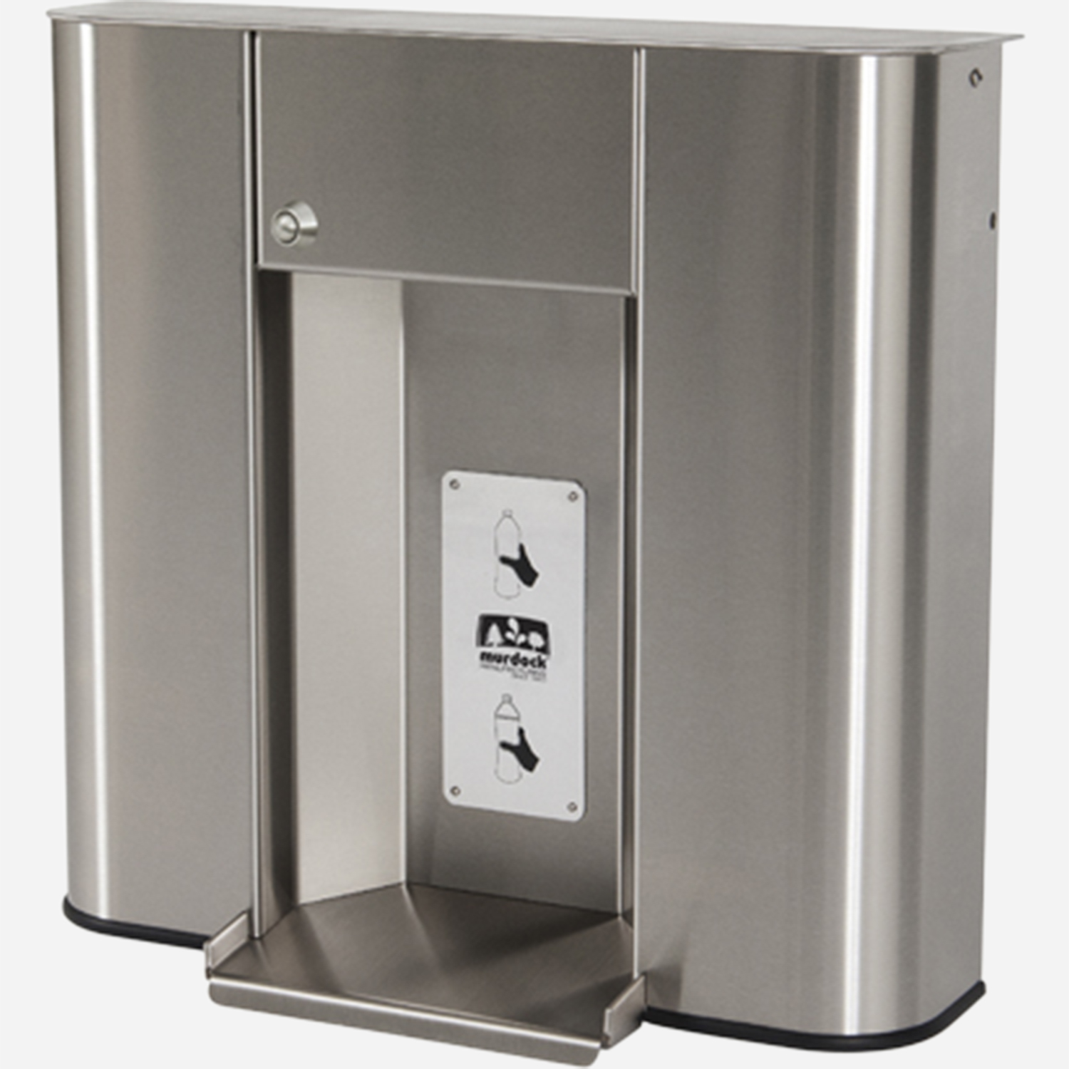 Deck-Mounted, Heavy-Duty, Push Button Water Bottle Filling Station (A17 Series Add-On) - Stainless Steel
