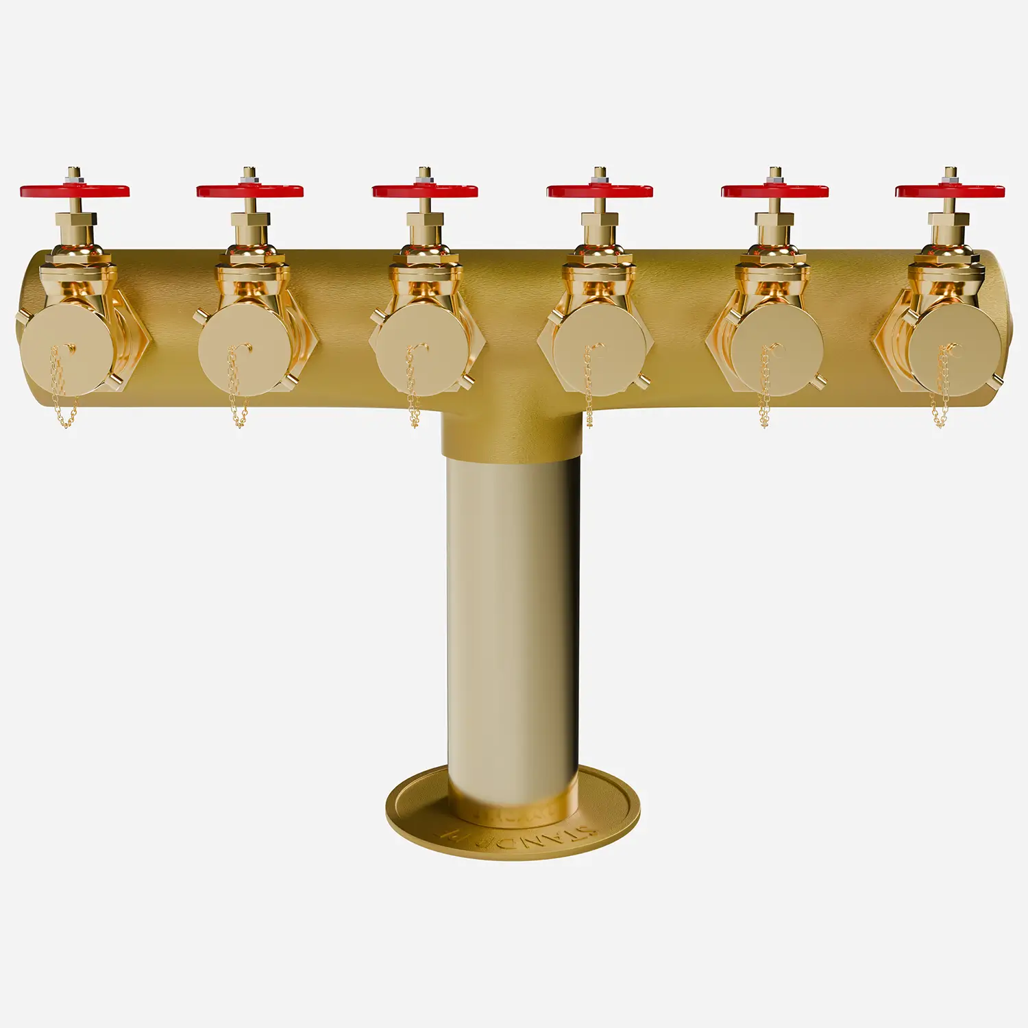Six-Way Free-Standing Fire Pump Test Connections