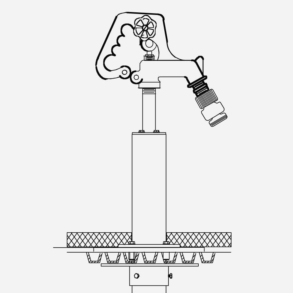 Non-Freeze Roof Hydrant with Dual Check Valve