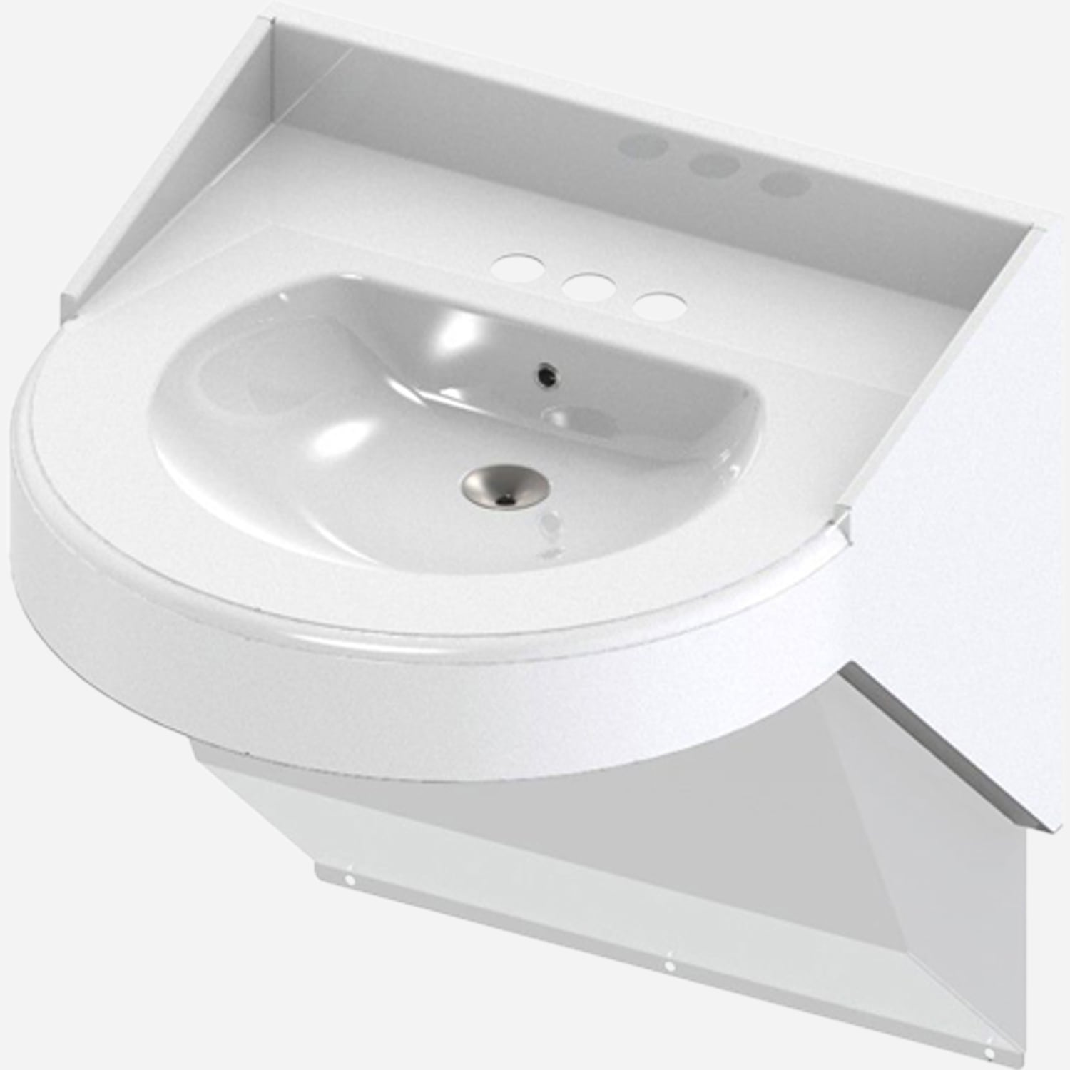 Stainless Steel Bariatric Sink with White Powder Coat, ADA-Compliant