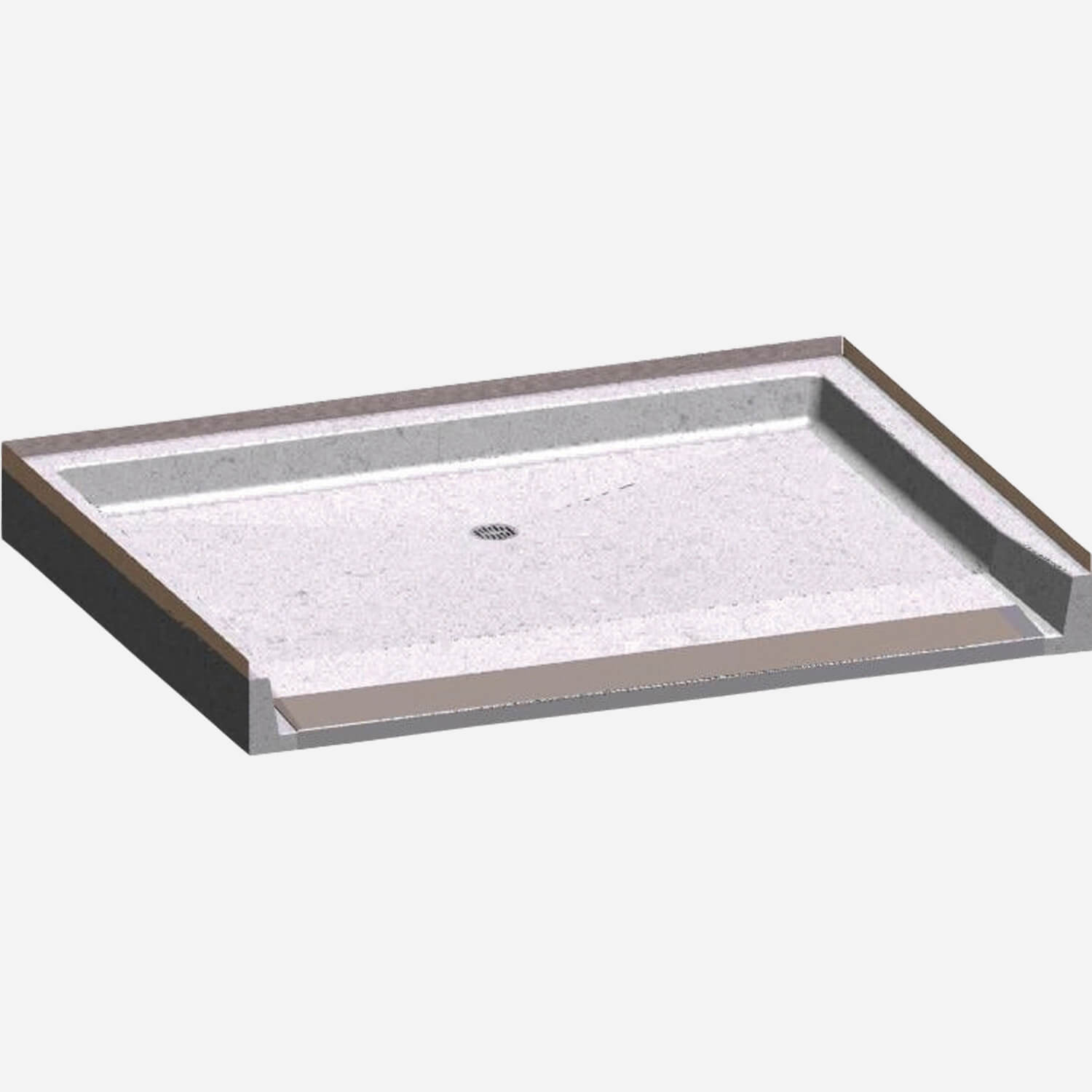 60" x 36" ID Terrazzo ADA Shower Base w/ Ramp