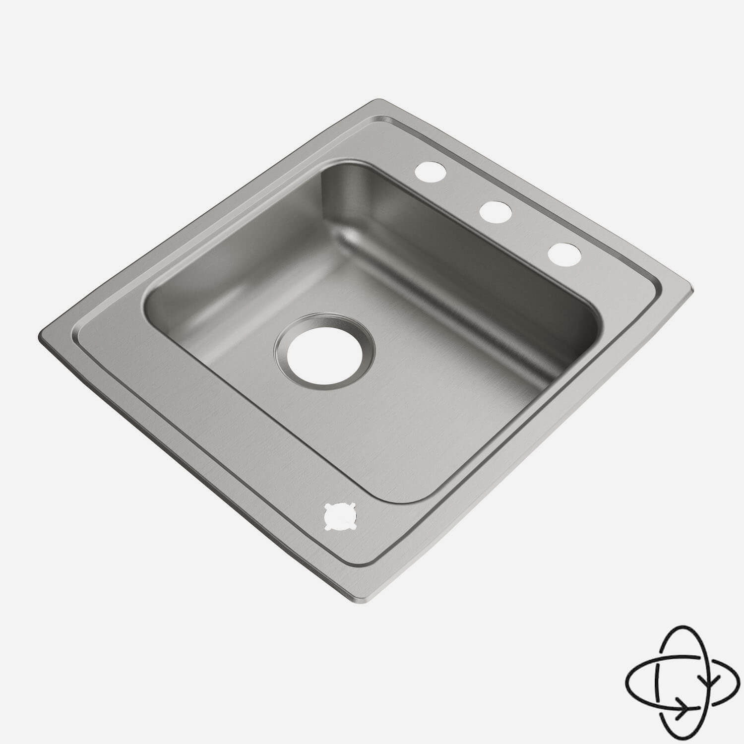 Acorn-Sinks® Stainless Steel ADA Drop-In Classroom Sink, 22" x 20"
