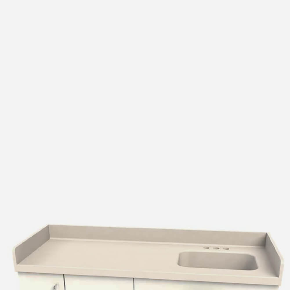 Option: Alcove Backsplash and Side Splash for Solid Surface Counter