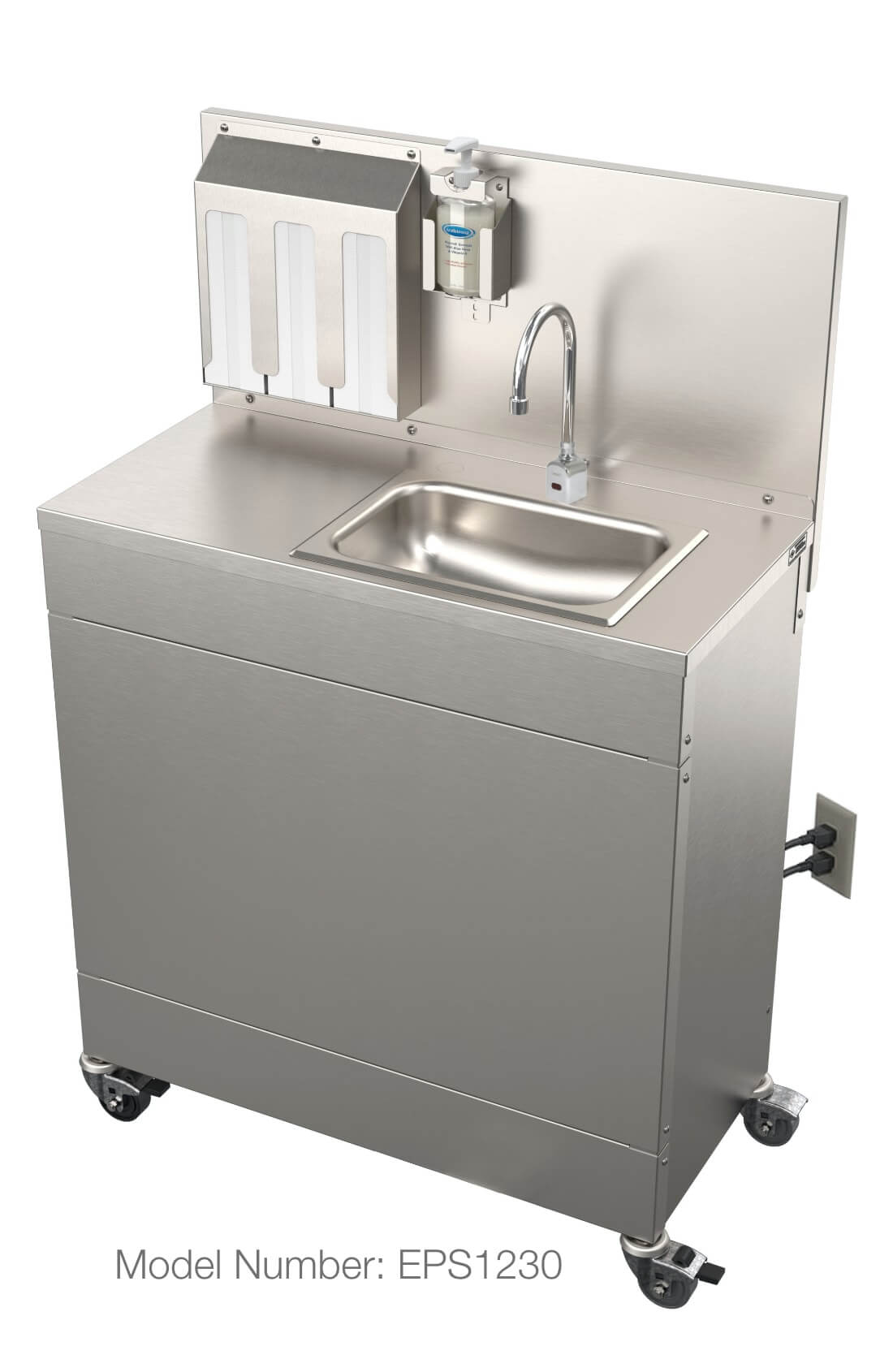 Model Number EPS1230 Eco Plus Portable Wash-Ware® Hand Sink with On-Demand Pump and Water Heater
