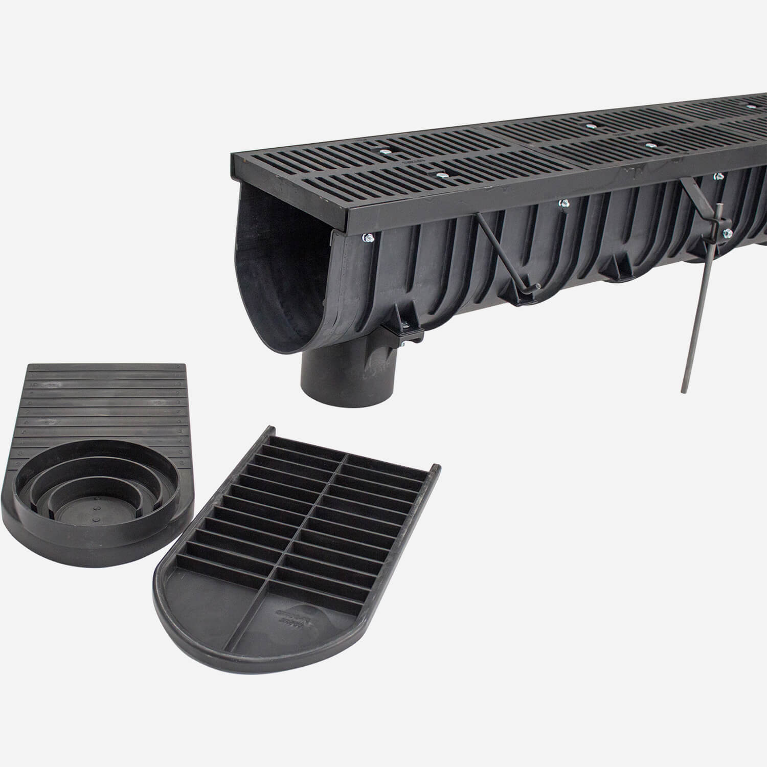 12" Wide Polypropylene Trench Drain System - Zip Trench®