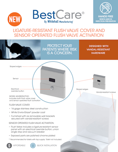 Ligature-Resistant Flush Valve Cover